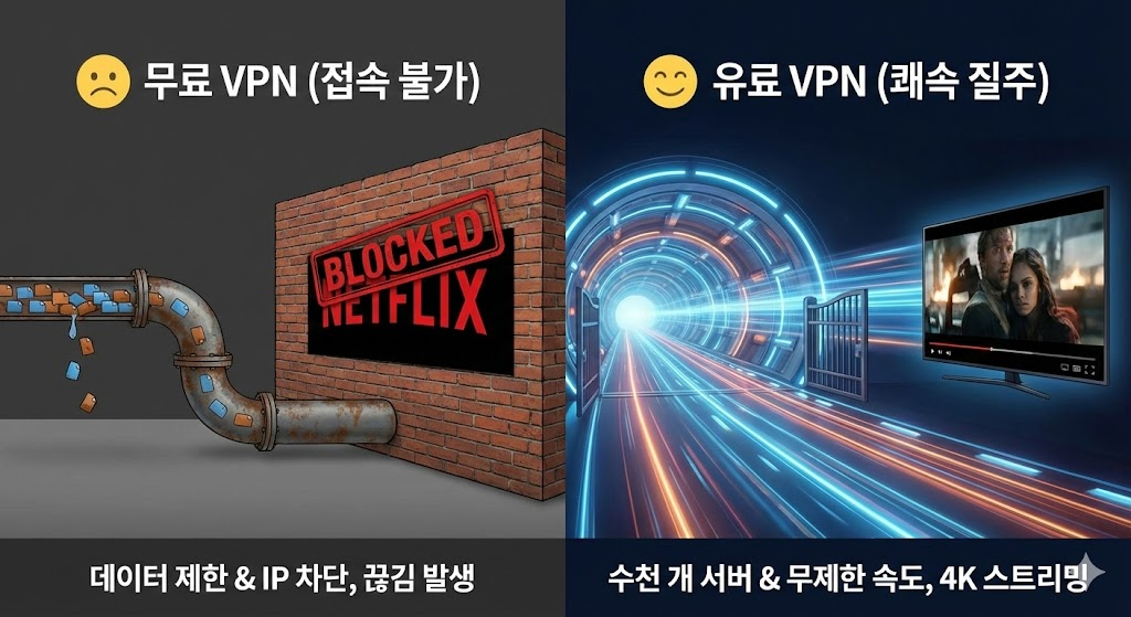 무료 vs 유료 VPN 비교