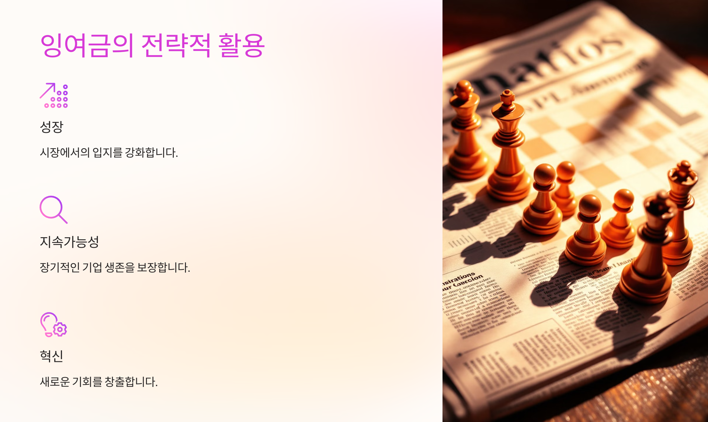 잉여금의 전략적 활용 및 잉여금 관리의 중요성