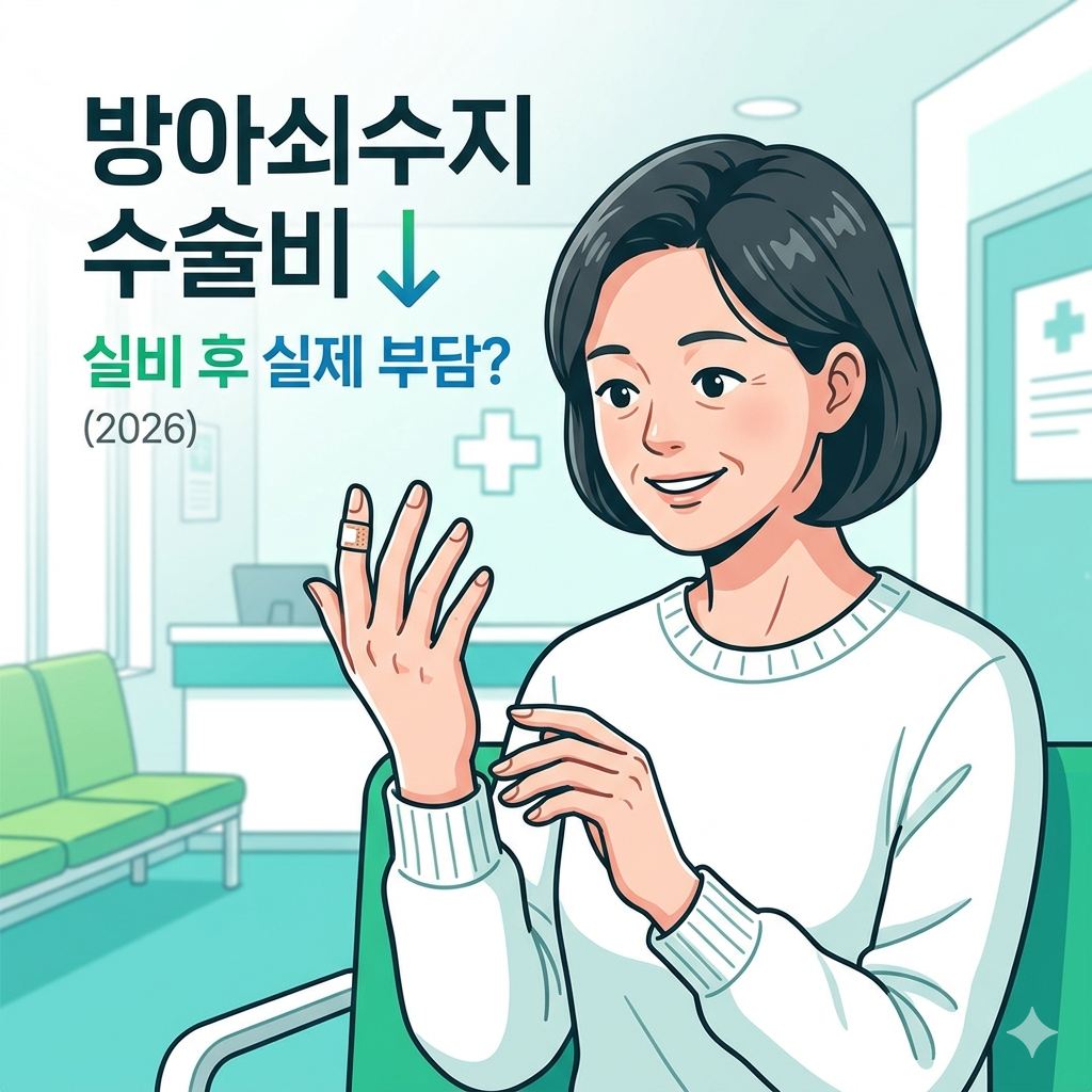 방아쇠수지증후군 수술비용 실비보험 적용 후 실제 부담액 (2026년 기준)