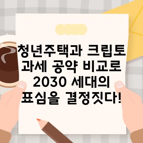 청년주택과 크립토 과세 공약 비교로 2030 세대의 표심을 결정짓다!