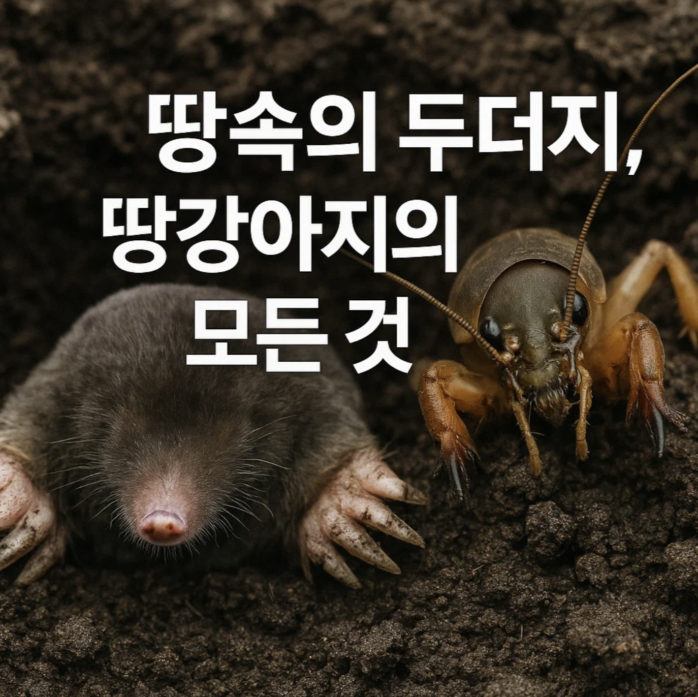 땅속의 두더지, 땅강아지의 모든 것