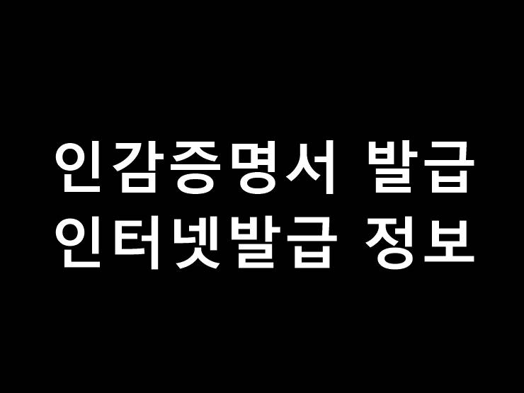 인감증명서 인터넷 발급