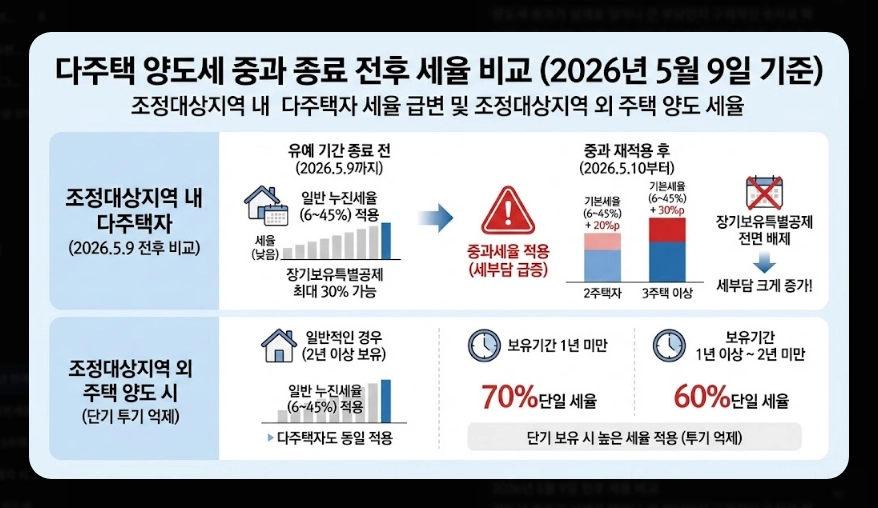 다주택 양도세 중과 폐지 [매도 시점 전략] 2026년 바뀐 세율 및 증여 vs 매도 비교