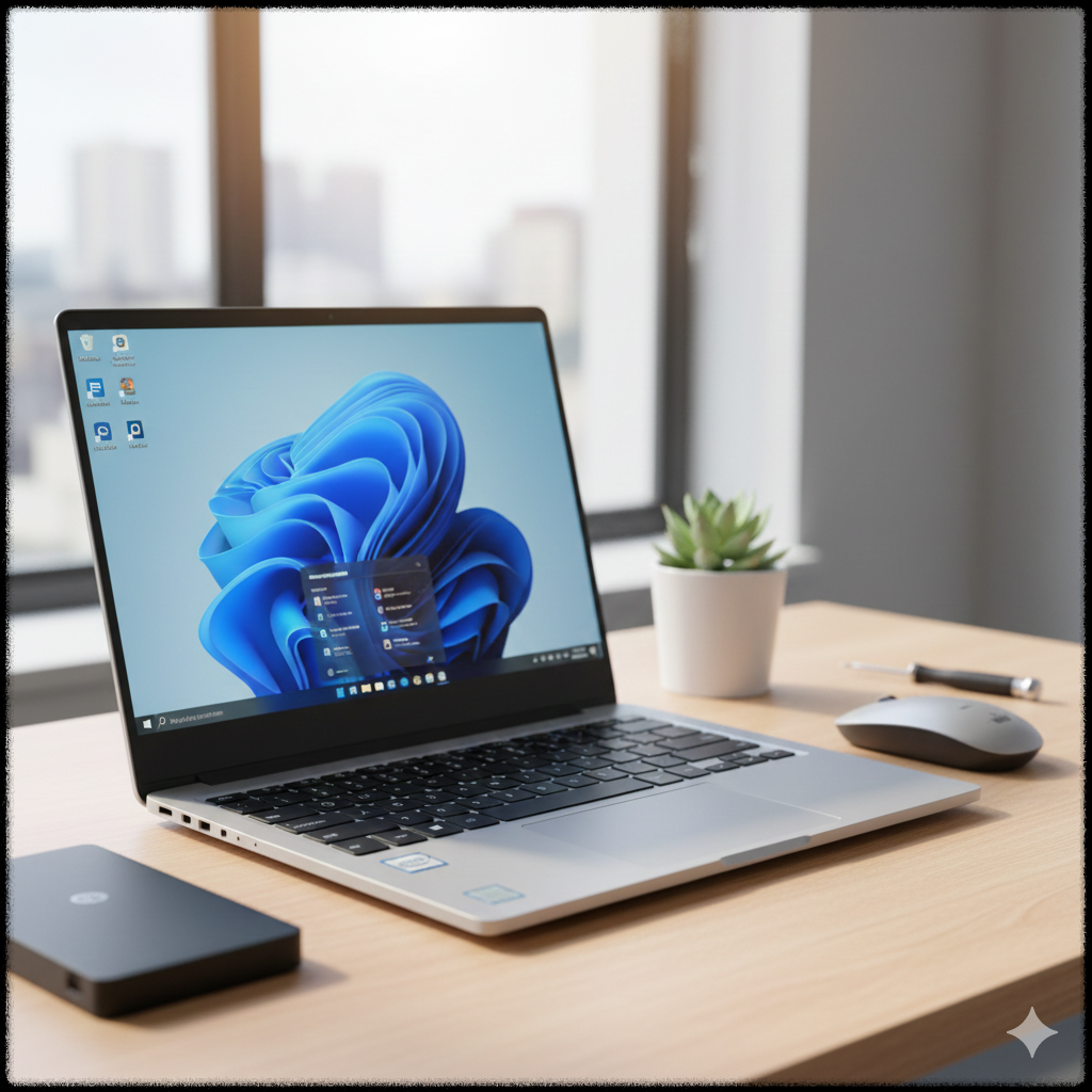 SSD 교체 후 정상적으로 부팅된 Windows 11 화면