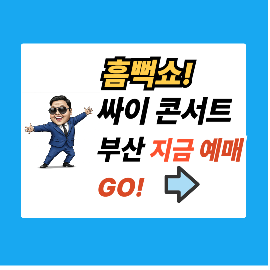 싸이콘서트 부산 예매 꿀팁 총정리|할인·좌석·주의사항까지