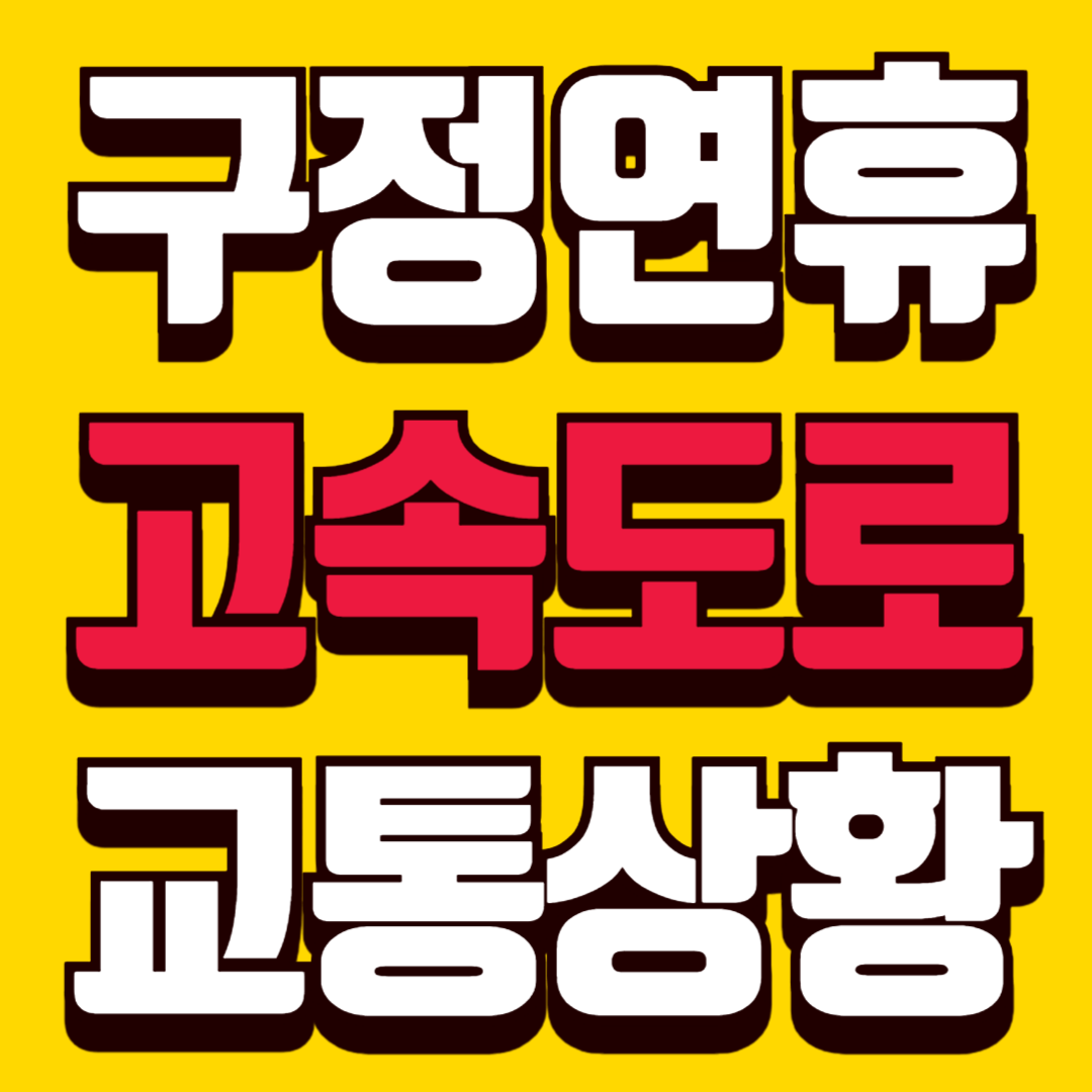 구정연휴 설연휴 고속도로 교통 상황 막히는 시간대 바로 확인