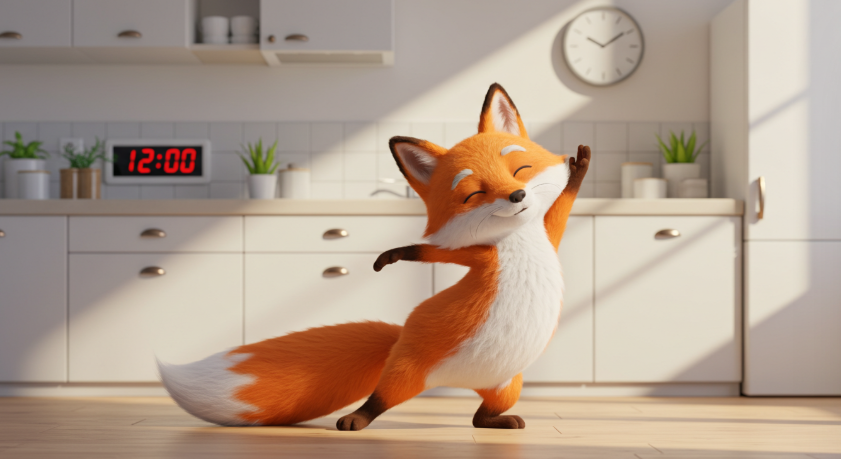 운동하는 나이드신 여우