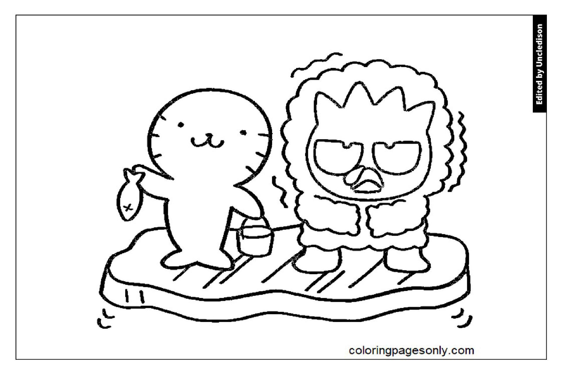 배드바츠마루 색칠공부 도안