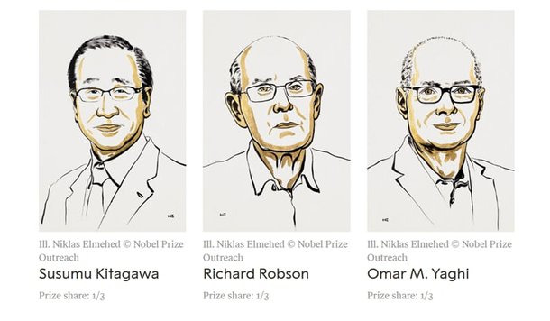 노벨화학상 수상자 발표 골격체 개발 3인