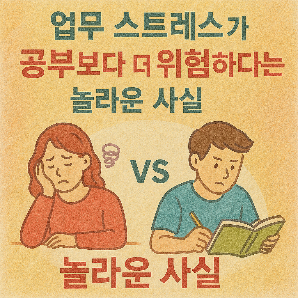 업무 스트레스와 공부 대결