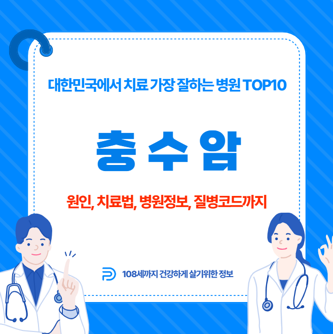 대한민국에서 충수암(맹장암) 치료 가장 잘하는 병원 TOP10, 질병코드