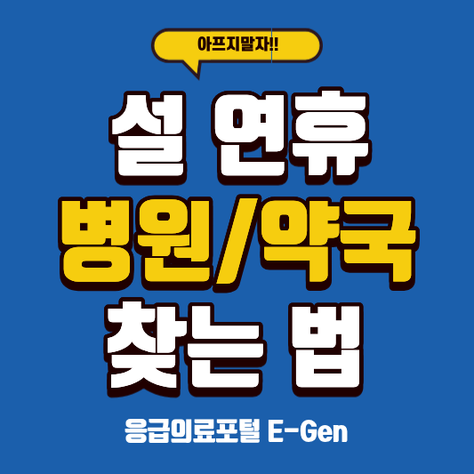 설 연휴 병원 약국