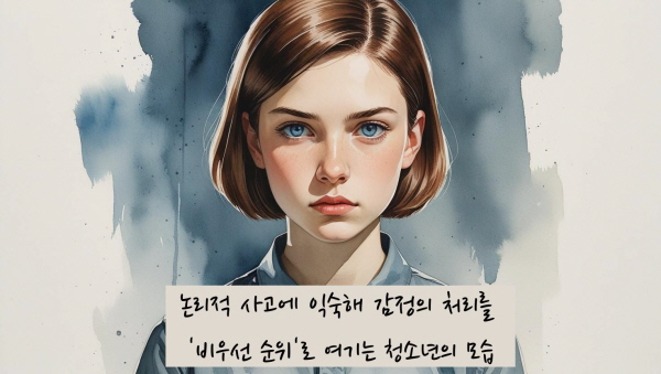논리적 사고에 익숙해 감정의 처리를 ‘비우선 순위’로 여깁니다에 관한 그림