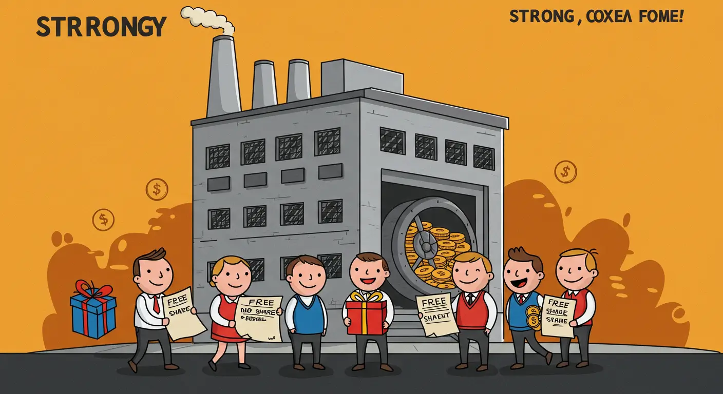 회사의 내부 잉여금을 자본금으로 옮겨 주주에게 무상으로 주식을 나눠주는 무상증자