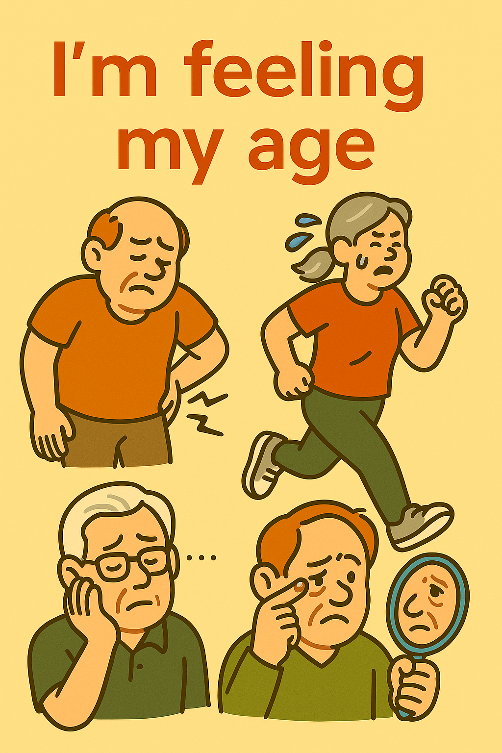 나이들었다고 느껴지는 상황들에 대한 이미지