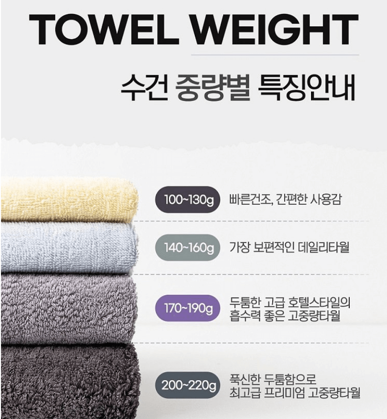 타월 교체할때는 코튼 클라우드 호텔수건