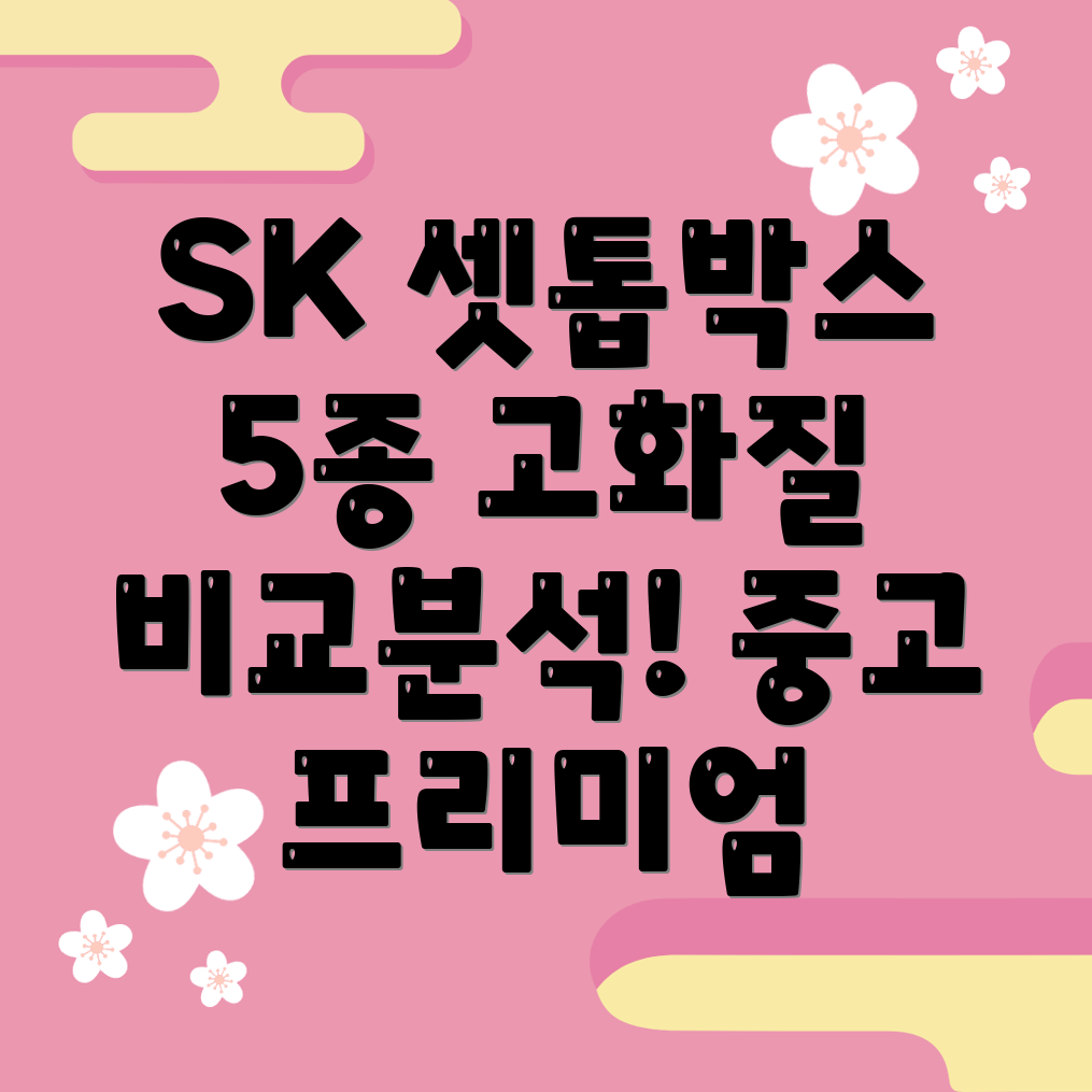 SK셋톱박스중고고화질프리미엄모델5종상세비교분석