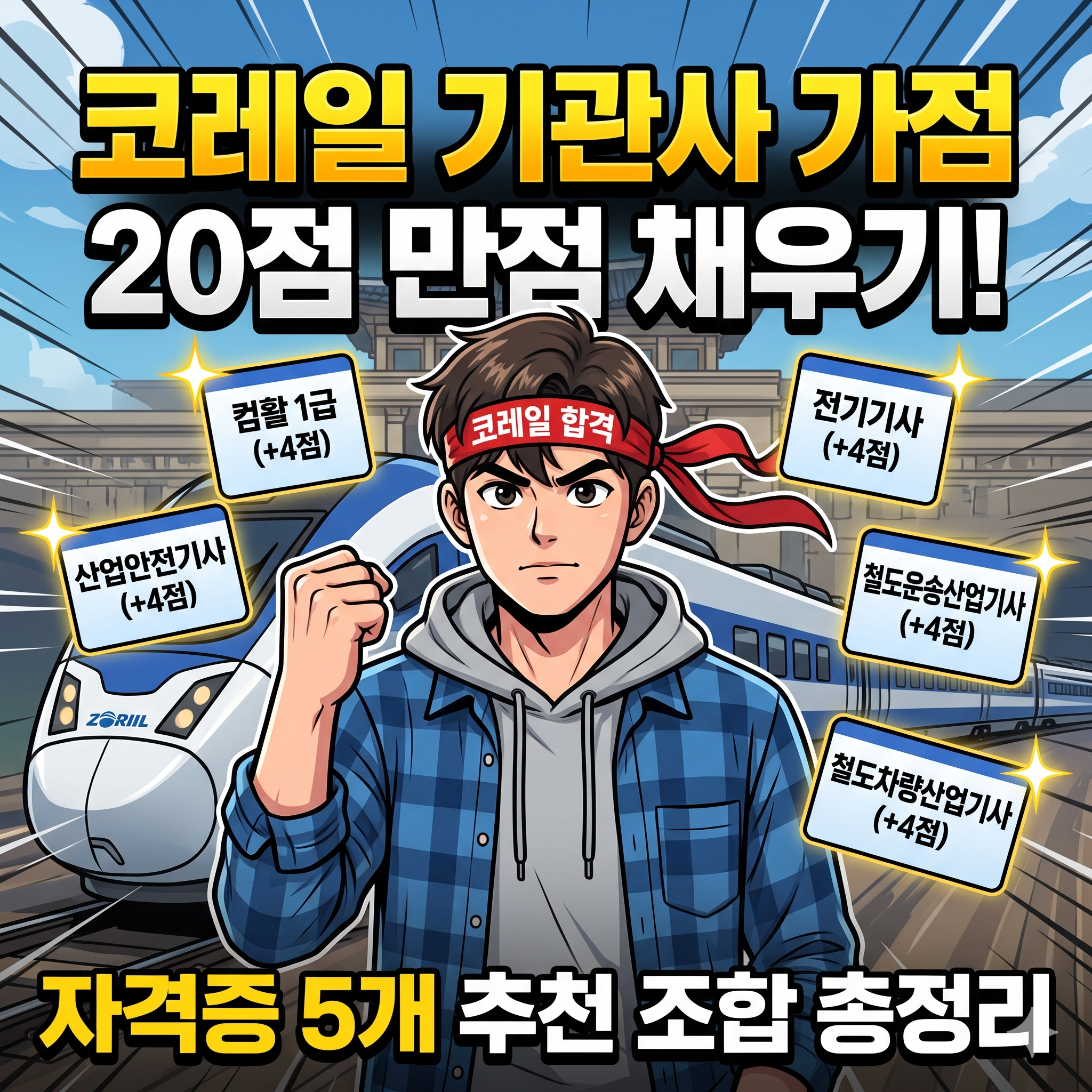 코레일 기관사 가점 20점 만점 채우는 자격증 5개 조합❘2026 운전직 최신 기준