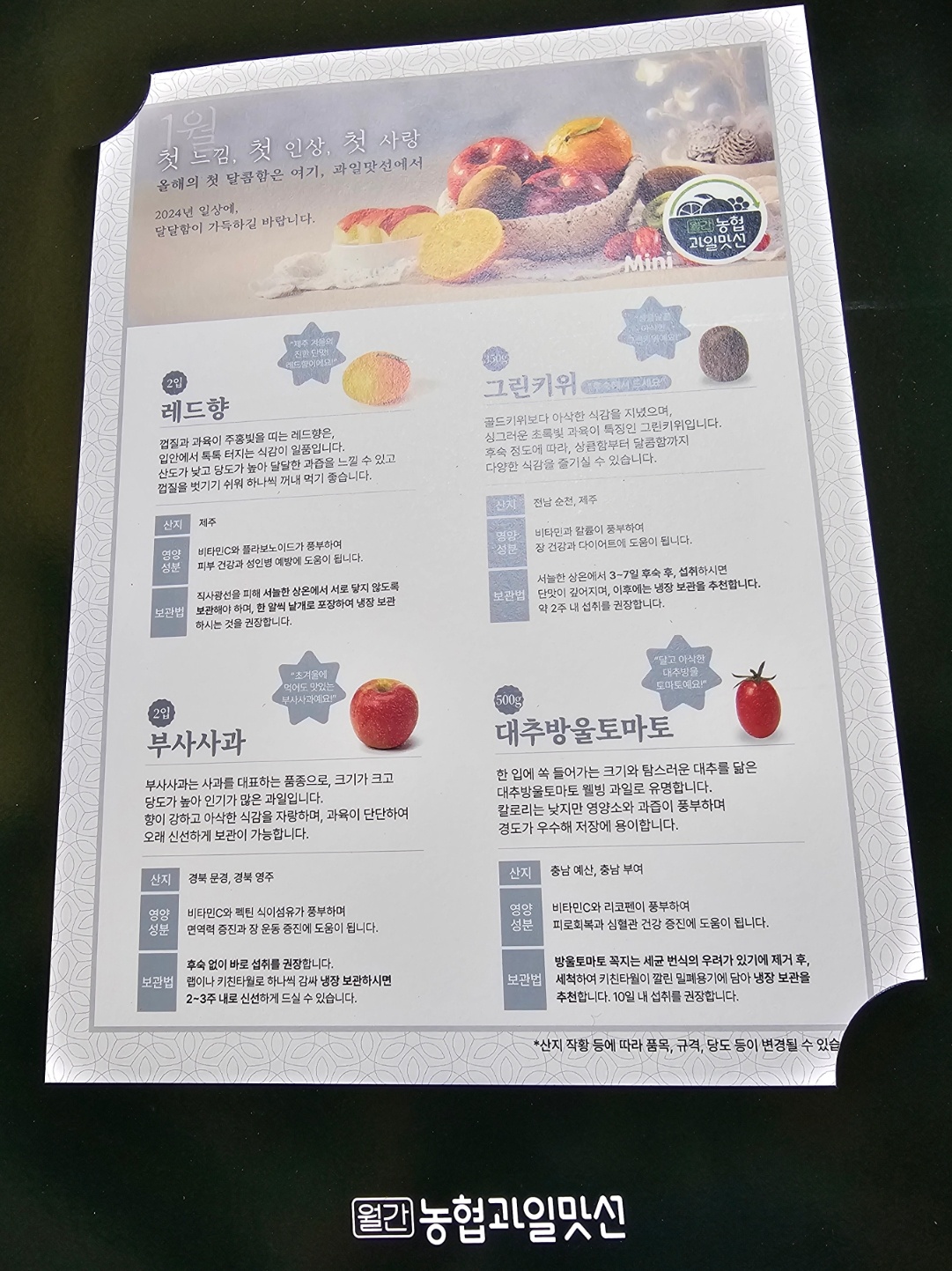 과일 정기구독 농협 과일맛선