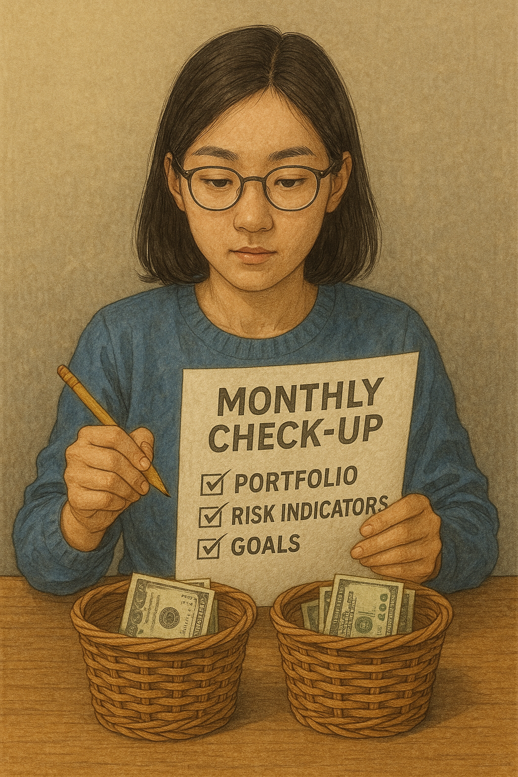 &ldquo;포트폴리오 현황과 위험 지표를 주기적으로 점검하는 모습&rdquo;