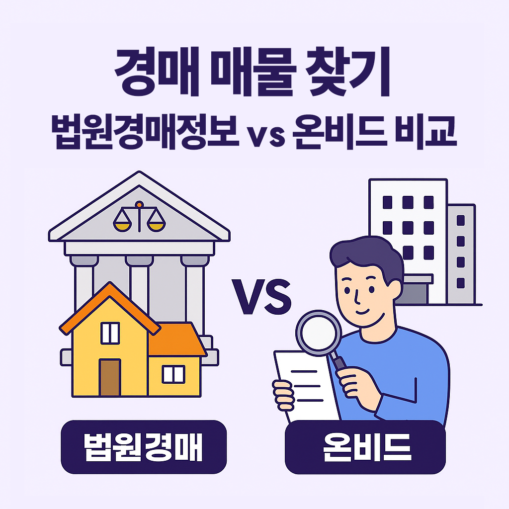 부동산 경매 매물 찾기 법원경매정보 vs 온비드 비교