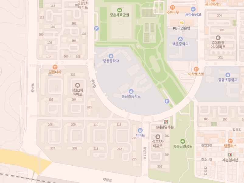 광양 성호2차 아파트 지도