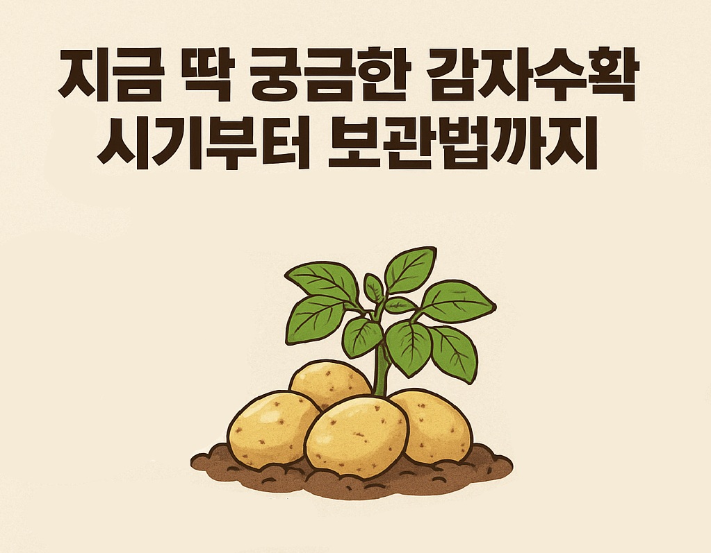 감자수확 정보 한눈에 보기 &ndash; 수확 시기부터 보관법까지 A to Z 정리