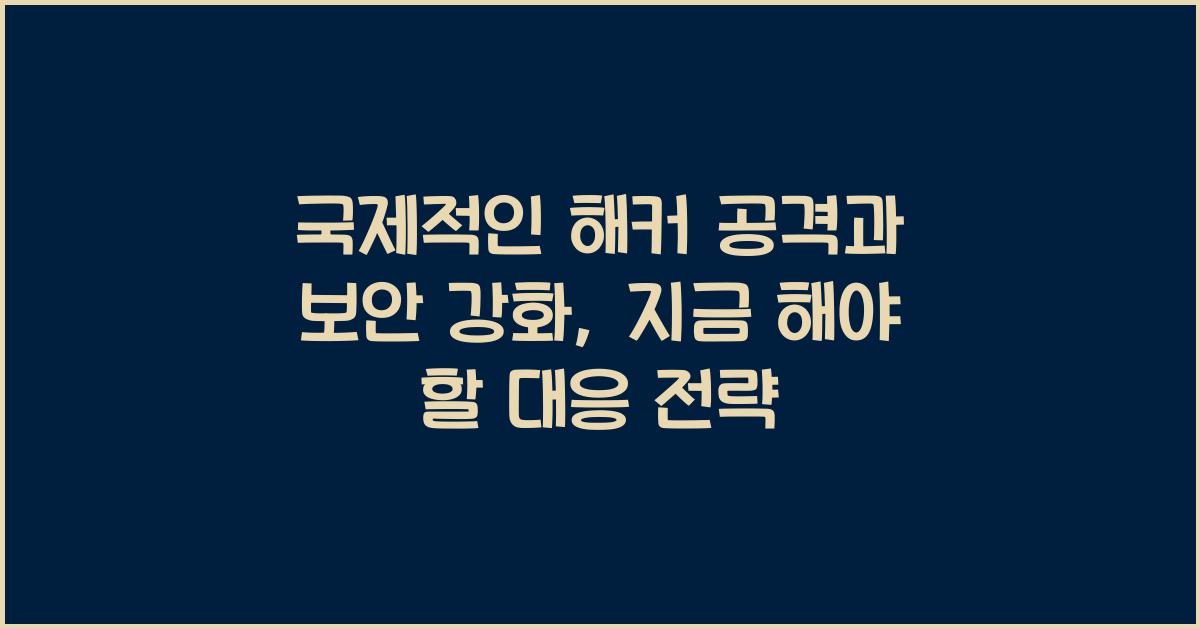 국제적인 해커 공격과 보안 강화
