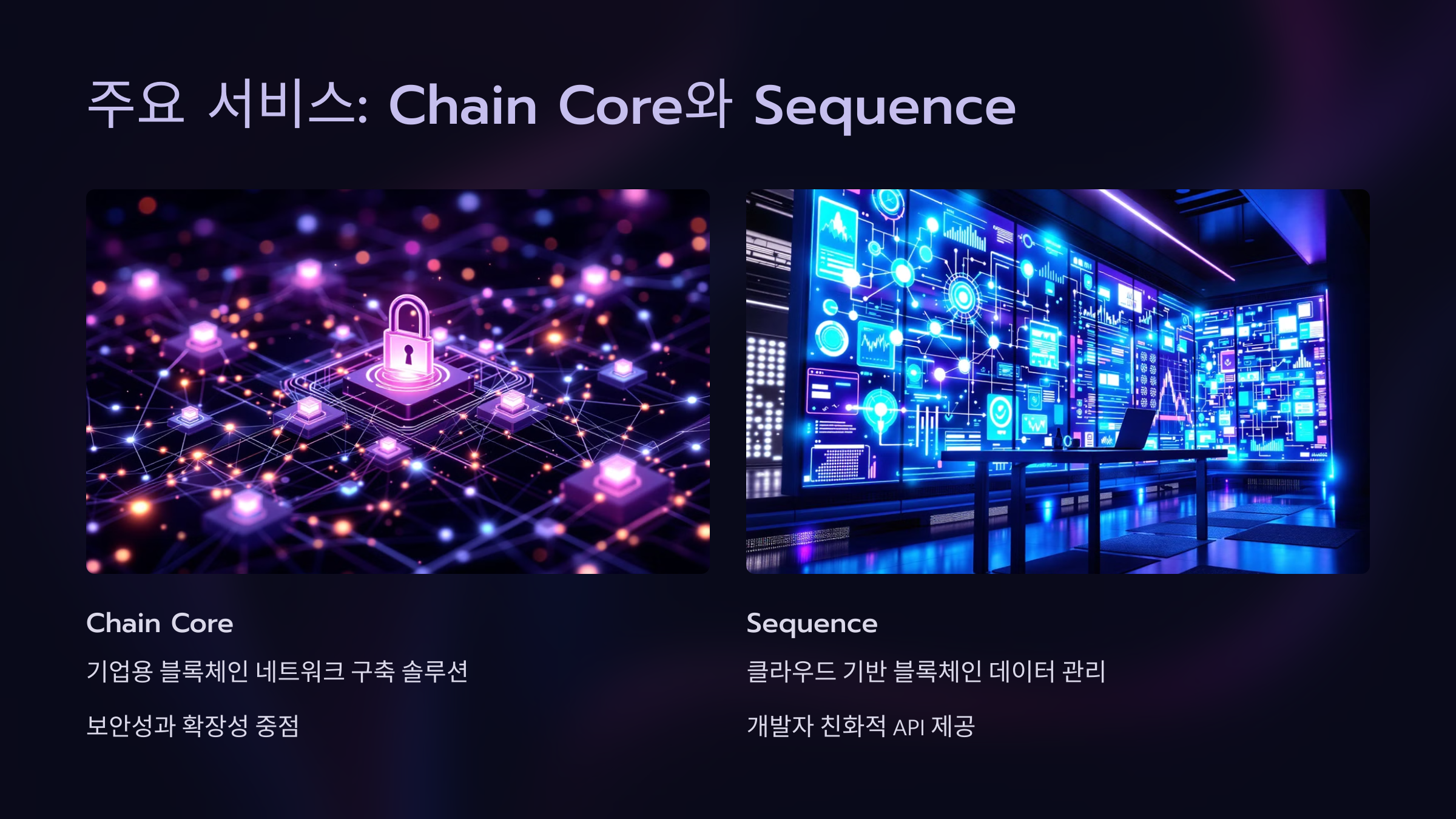 주요 서비스: Chain Core와 Sequence
