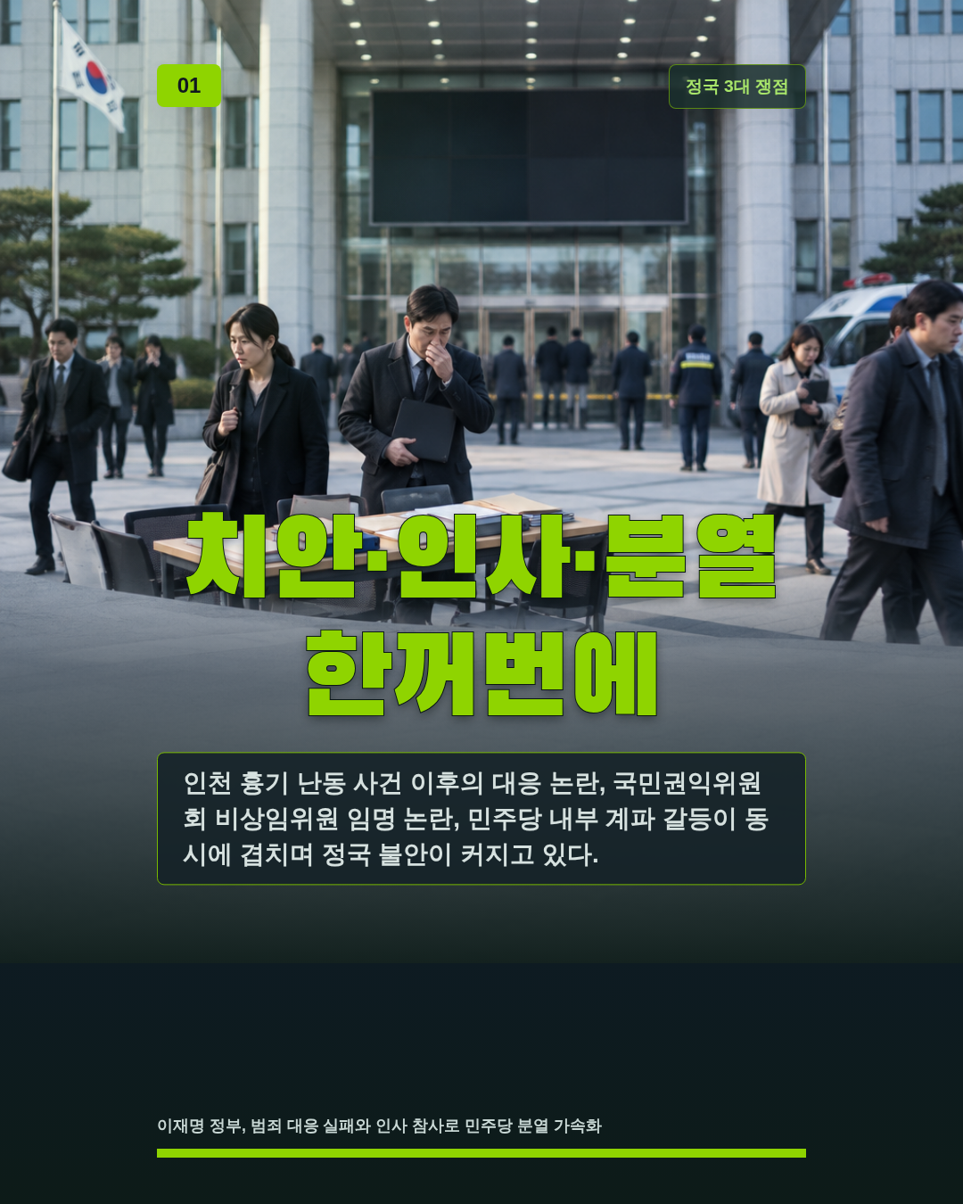 치안·인사·분열 한꺼번에