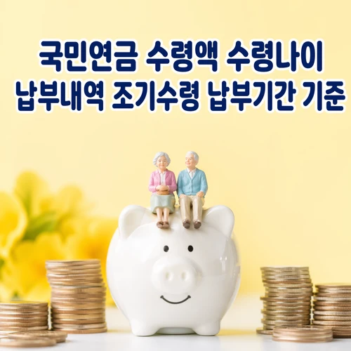 국민연금 수령액 수령나이 납부내역 조기수령 납부기간 기준