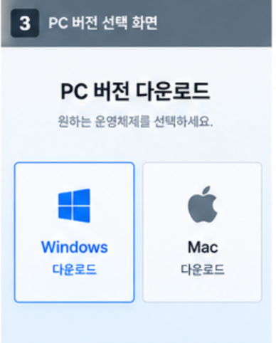 네이트온 pc버전 선택화면