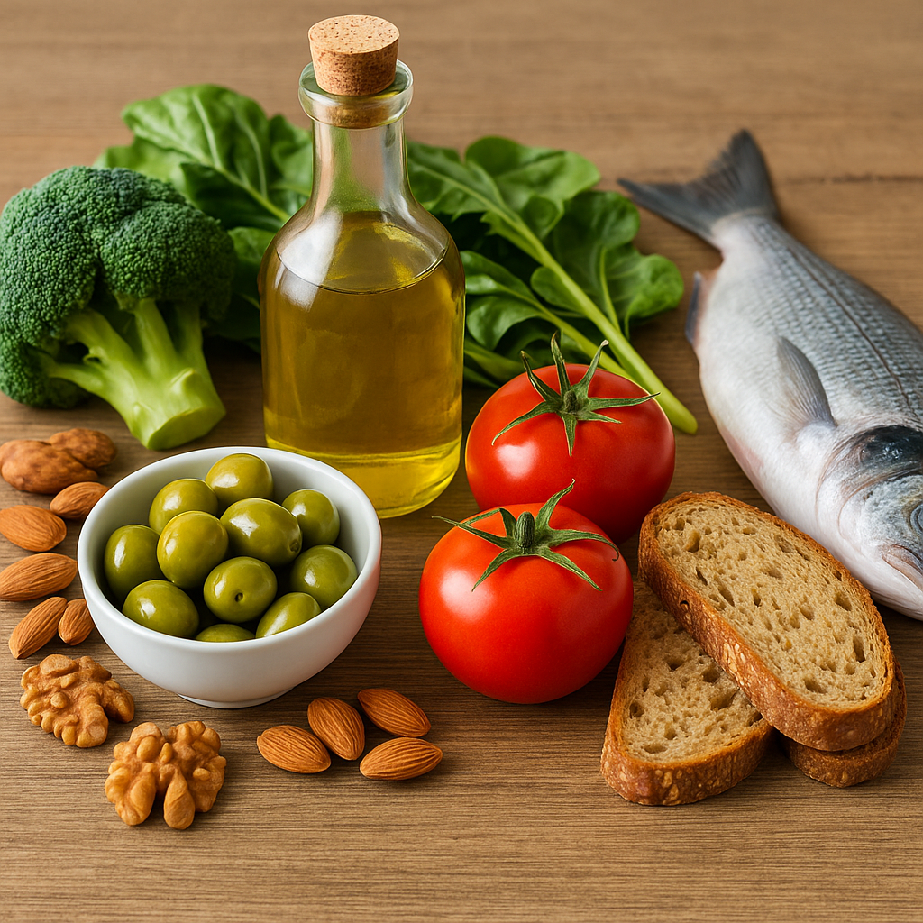 지중해식 다이어트를 대표하는 건강 재료