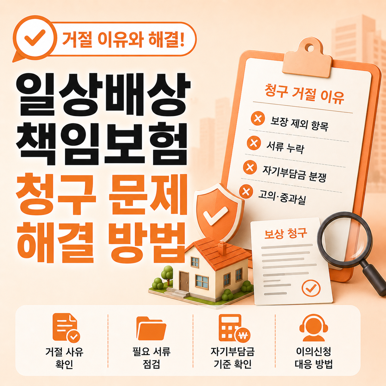 일상배상책임보험 청구 시 자주 발생하는 문제와 해결 방법 안내 이미지