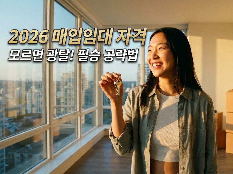 햇살이 따스하게 들어오는 깔끔한 아파트 거실에서, 청바지를 입은 젊은 한국인 여성이 현관 열쇠를 손에 쥐고 환하게 웃으며 창밖을 바라보는 모습