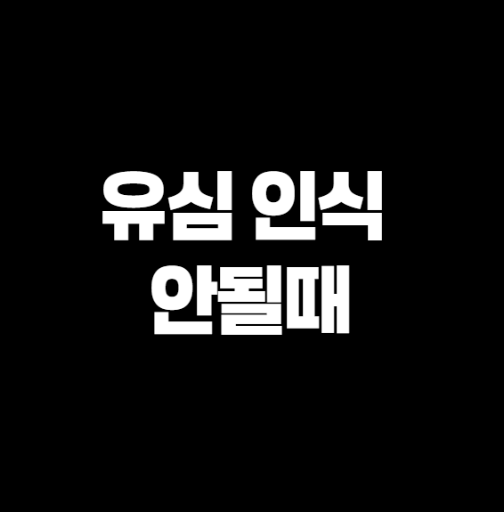 유심 인식 안될때