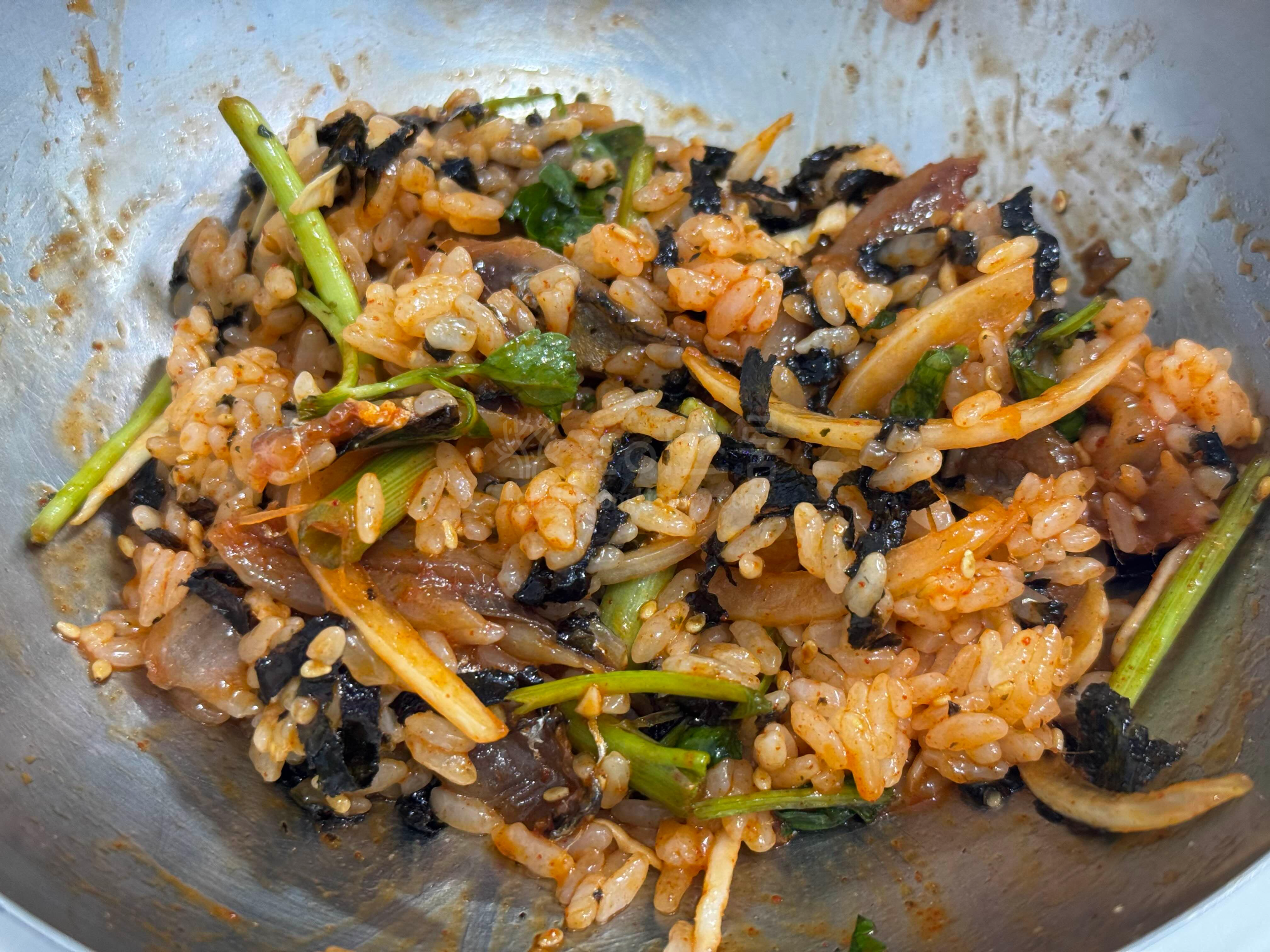 멸치회무침 비빔밥