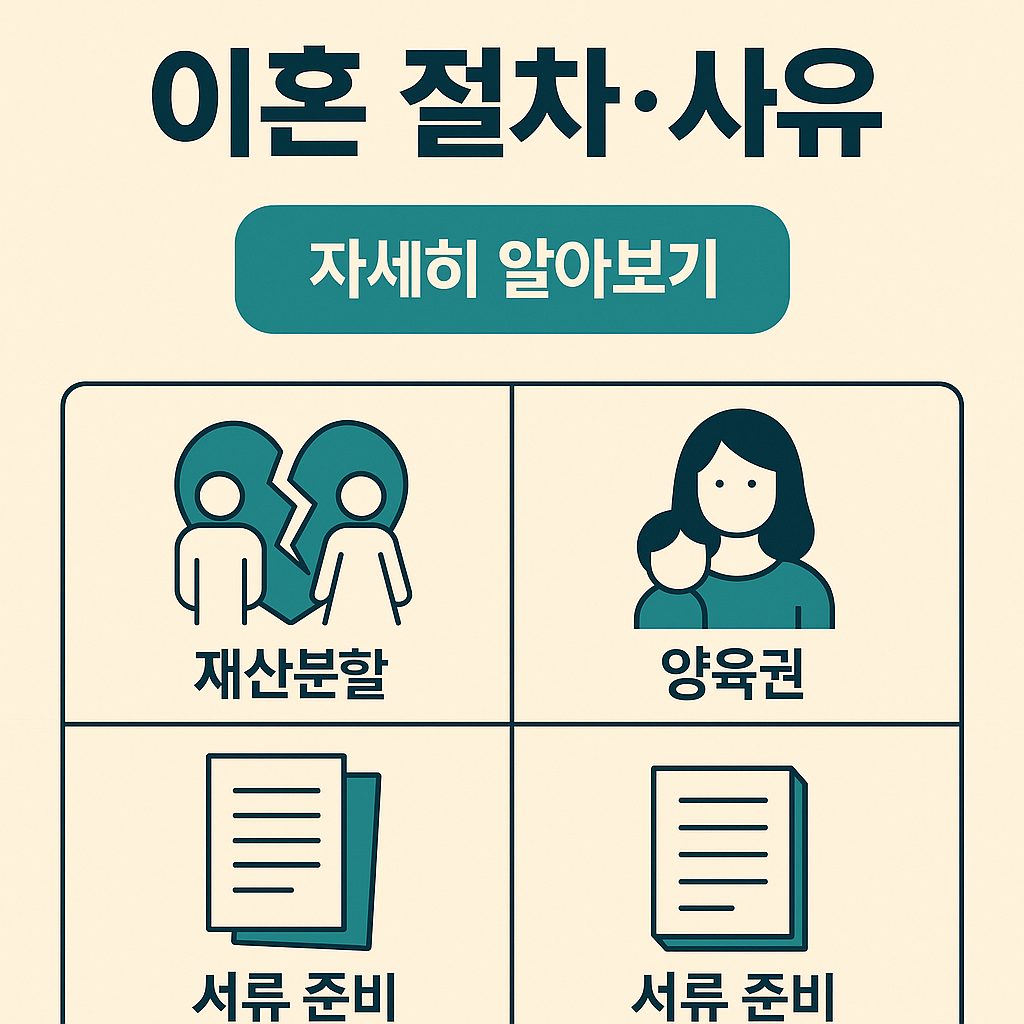 이혼 절차부터 재산분할·양육권까지 한눈에 보는 실용 법률 가이드
