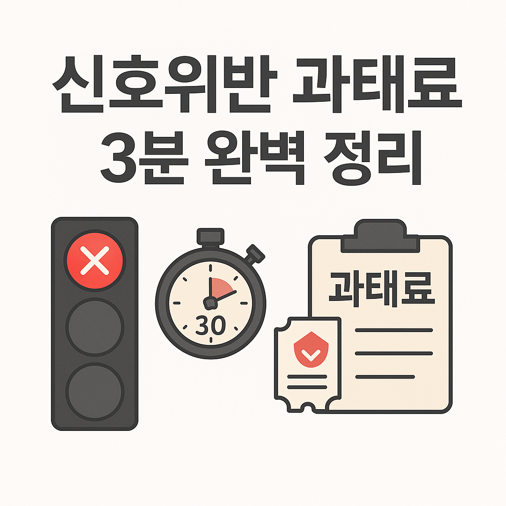 신호위반 과태료 3분 완벽 정리