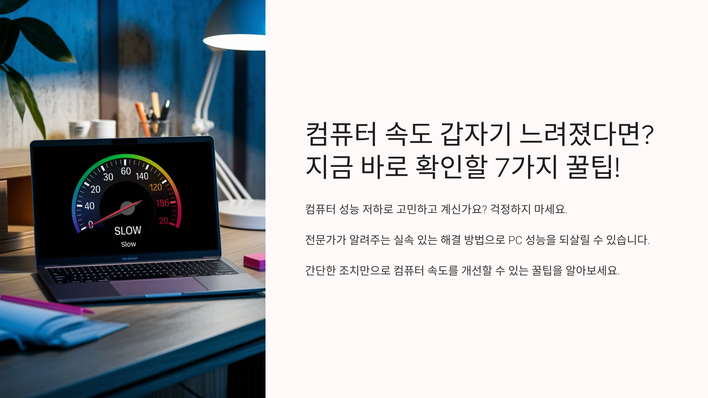 컴퓨터 속도 갑자기 느려졌다면? 지금 바로 확인할 7가지 꿀팁!
