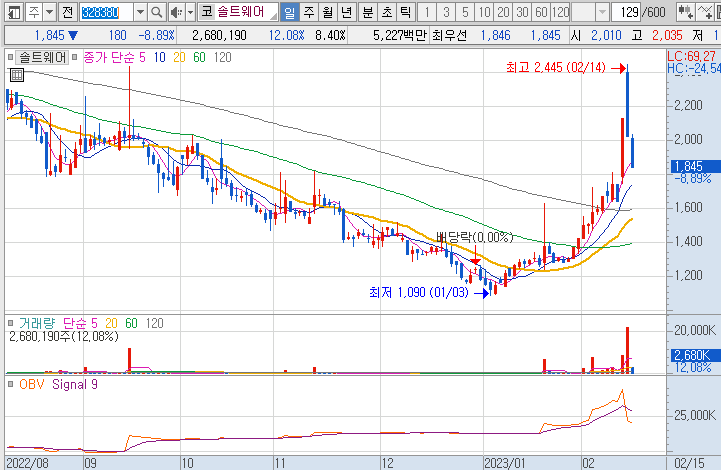 솔트웨어-주가-차트
