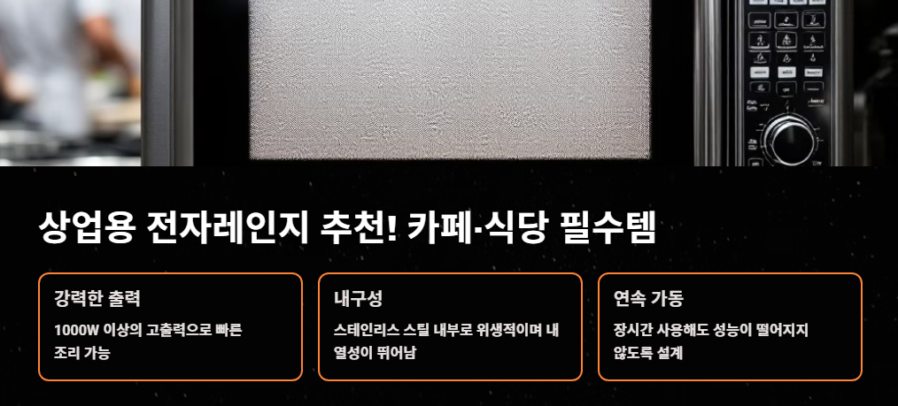 상업용 전자레인지 추천! 카페&middot;식당 필수템
