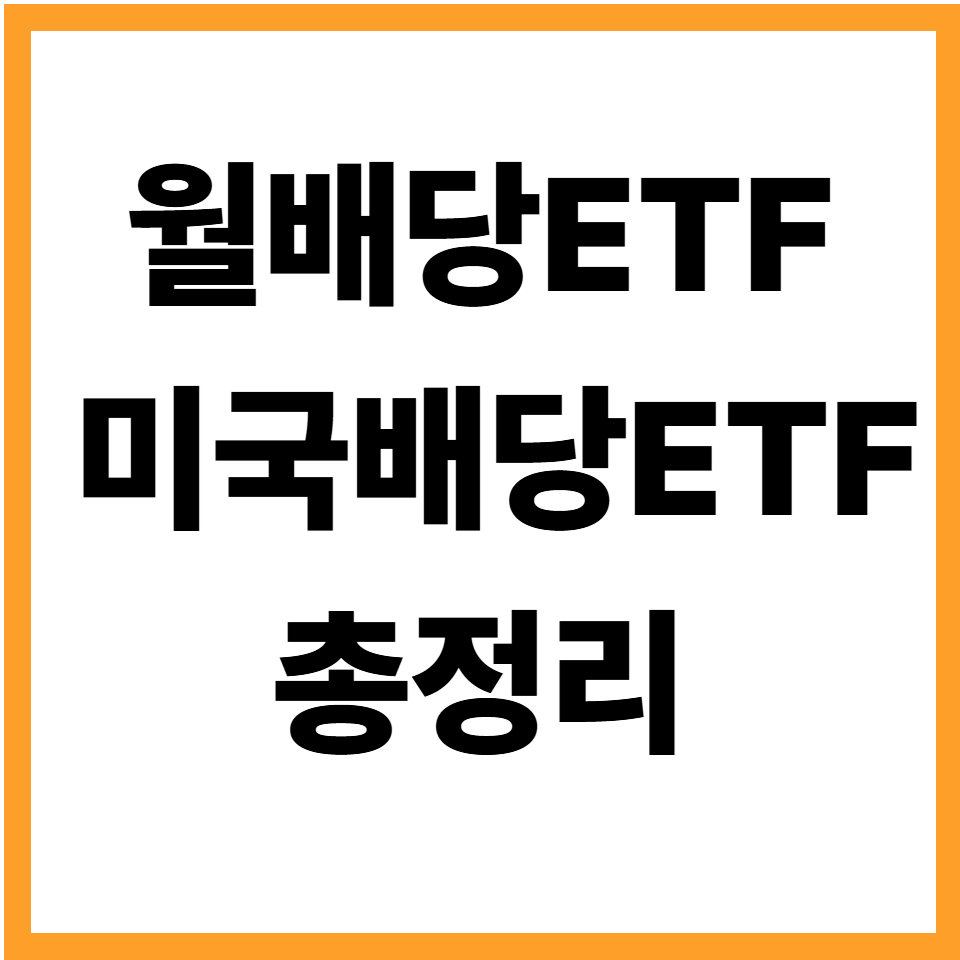 월배당ETF 미국배당ETF 미국배당다우존스ETF