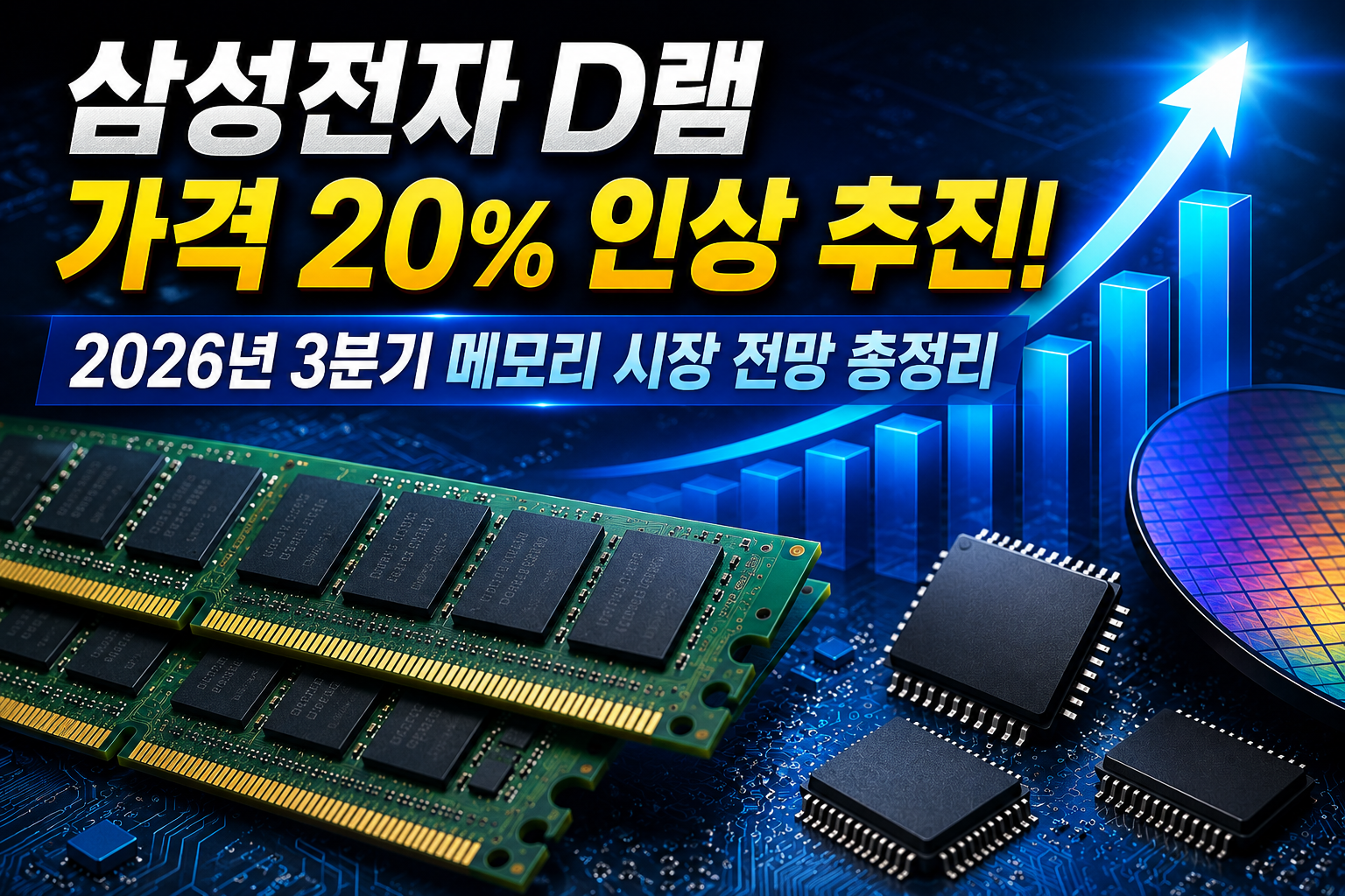 삼성전자 D램 가격 20% 인상 추진! 2026년 3분기 메모리 시장 전망 총정리 관련 사진