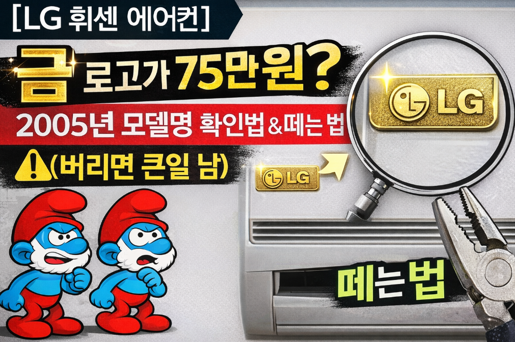 LG 휘센 에어컨 금로고 75만원? 2005년 모델 확인법