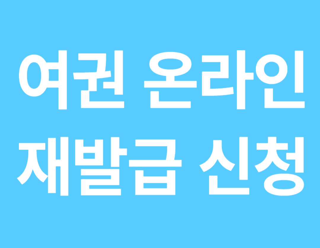 여권 온라인 재발급 신청