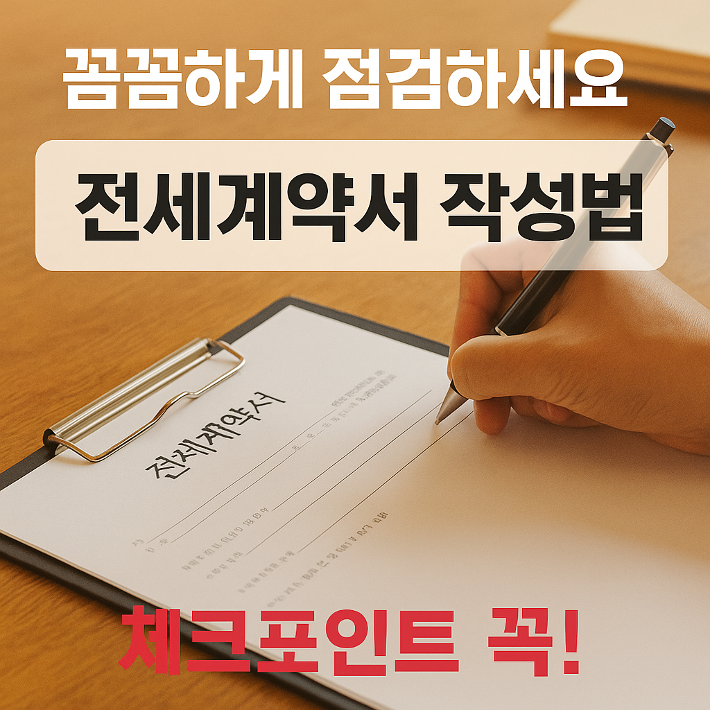 [4편] 전세계약서 작성 시 주의사항! 특약부터 계약 확인까지 완벽 가이드