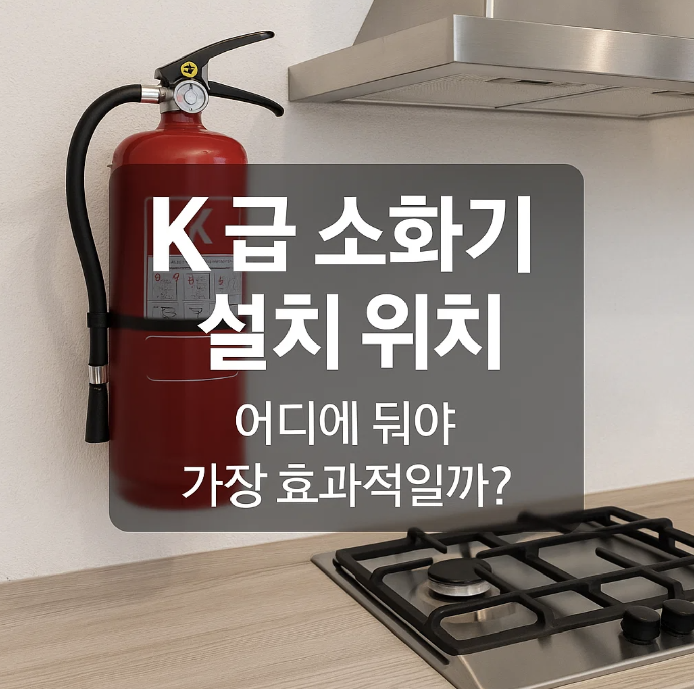 K급소화기 설치 위치, 어디에 둬야 가장 효과적일까?