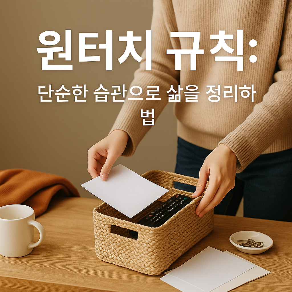 단순한 습관으로 삶을 정리하는 법