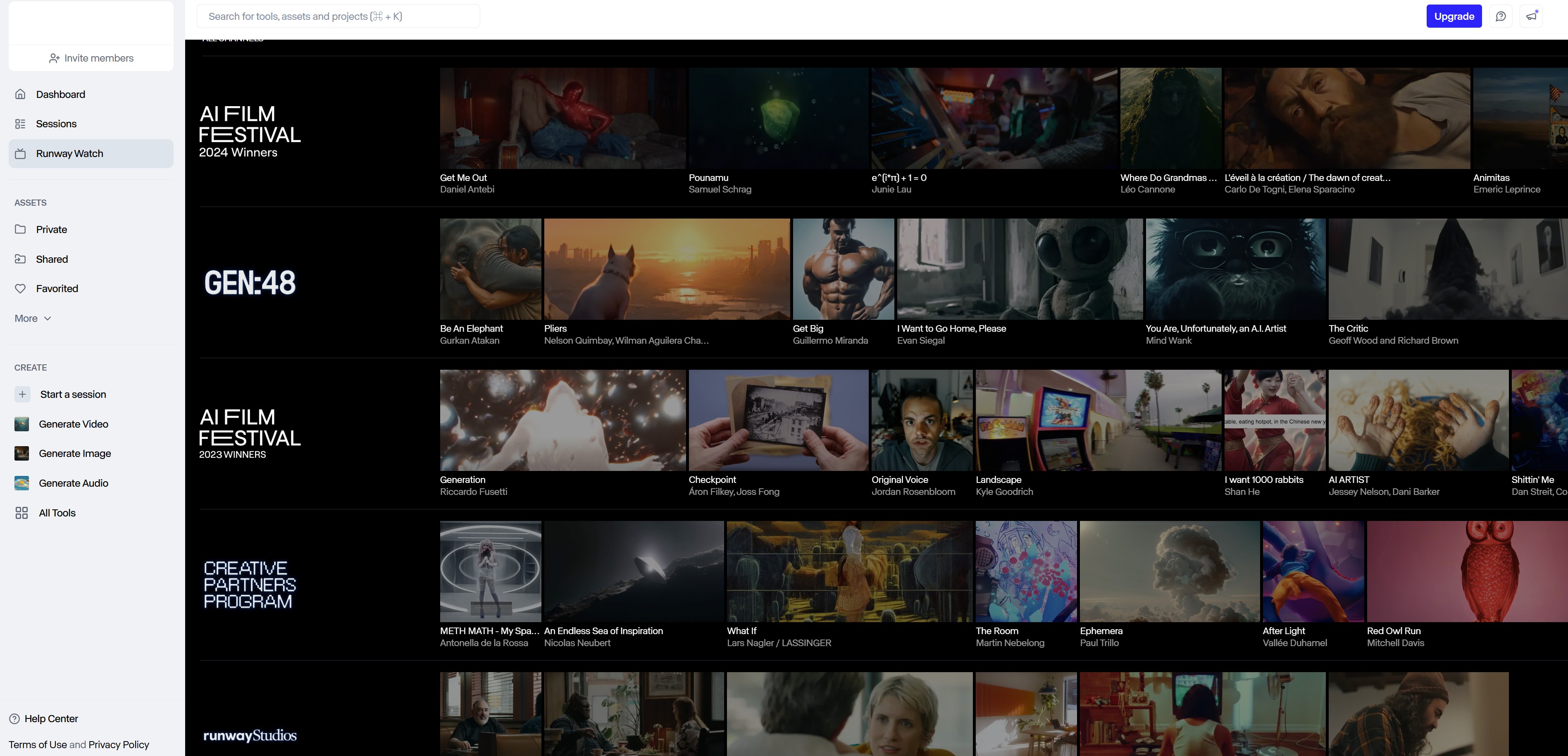 AI動画制作サイト3:Runway - プロ級動画編集